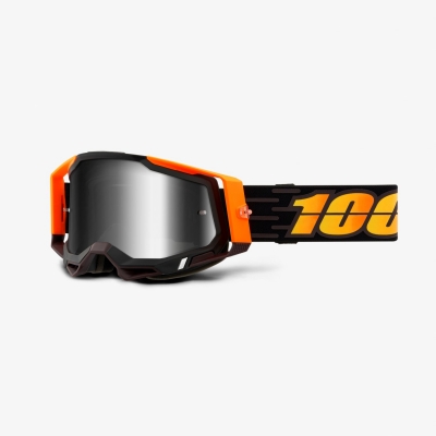Okuliare 100% Racecraft 2, costume čierno-oranžové zrkadlové