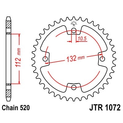 Reťazová rozeta JT JTR 1072-520