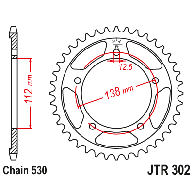 Reťazová rozeta JT JTR 302