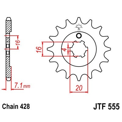 Kolečko JT JTF 555