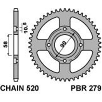 Rozeta PBR 279 40-46z.