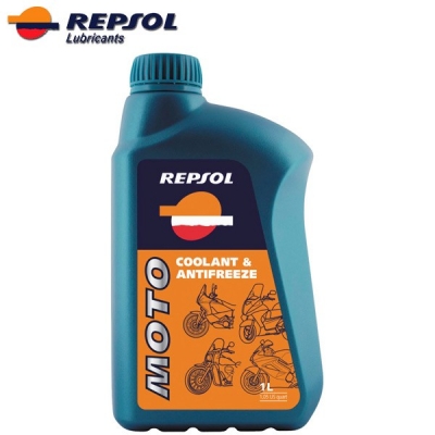 Repsol Moto Coolant & Antifreeze, na motorku