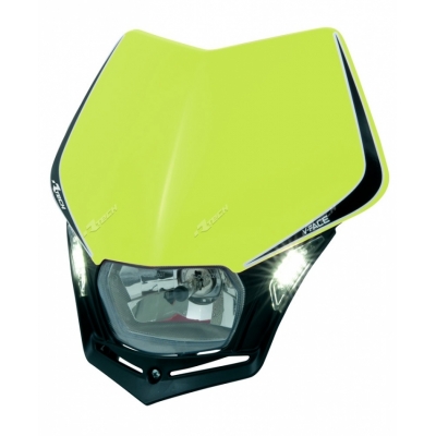 Predná maska so svetlom V-FACE LED neonovo žlto čierna