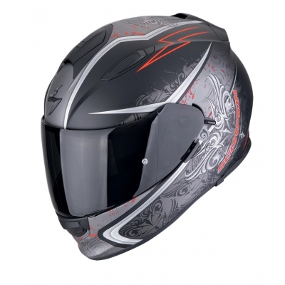 Prilba Scorpion EXO-491 Run Matt Black Red 2025