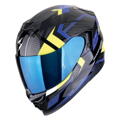 Prilba SCORPION EXO-520 EVO AIR Sensus 2025 Black Blue Neon Yellow