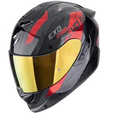 Prilba SCORPION EXO-1400 EVO 2 Carbon Air 2025 Platted Black Red