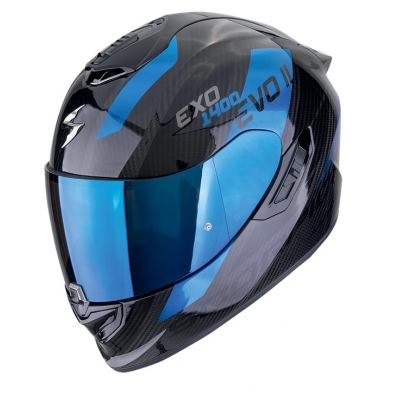 Prilba SCORPION EXO-1400 EVO 2 Carbon Air 2025 Platted Black Blue