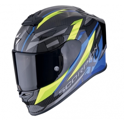 Prilba SCORPION EXO-R1 EVO Carbon Air 2025 Runner Black Blue Neon Yellow