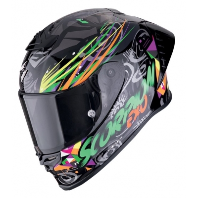 Prilba SCORPION EXO-R1 EVO II Air 2025 Savage Black Green Orange