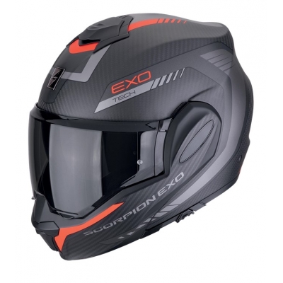 Prilba Scorpion EXO-TECH EVO Carbon Cosy 2025 Matt Black Red