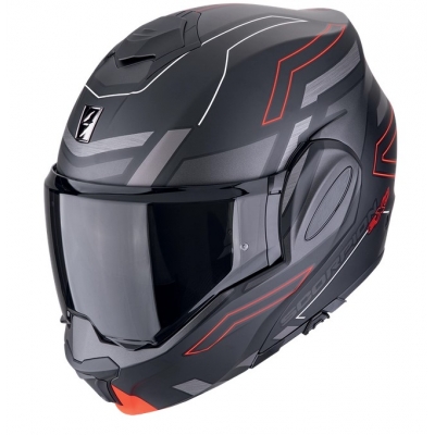 Prilba Scorpion EXO-TECH EVO Conquer 2025 Matt Black Red