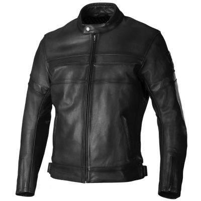 Kožená bunda SECA R-Tro čierna, na motorku