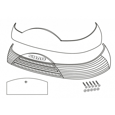 reflexný SHAD D1B465CAR červené pre SH46