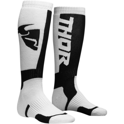 Detské ponožky THOR MX, čierno-biele