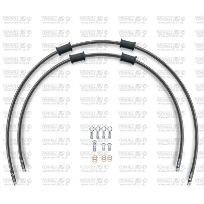 CROSSOVER-predok-sada Venhill POWERHOSEPLUS HON-6043F-CB (2 hadice v sade) karbónové hadice, chrómové koncovky