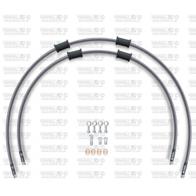 RACE -predok-sada Venhill POWERHOSEPLUS HON-1011F (2 hadice v sade) Priehľadné hadice, chrómové koncovky