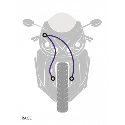 RACE -predok-sada Venhill POWERHOSEPLUS KAW-6023F-YE (2 hadice v sade) žlté hadice, chrómové koncovky