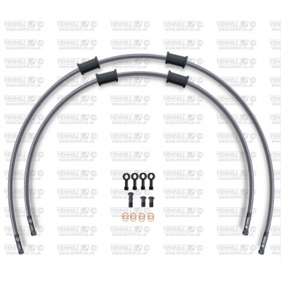 ŠTANDART -predok -sada Venhill POWERHOSEPLUS BMW-10010FB (2 hadice v sade) priehľadné hadice, čierne koncovky