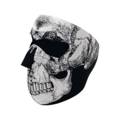 Maska Zan Skull - fluoreskujúca v tme