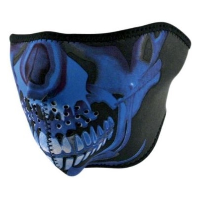 Maska Zan skull modrá - polovičná
